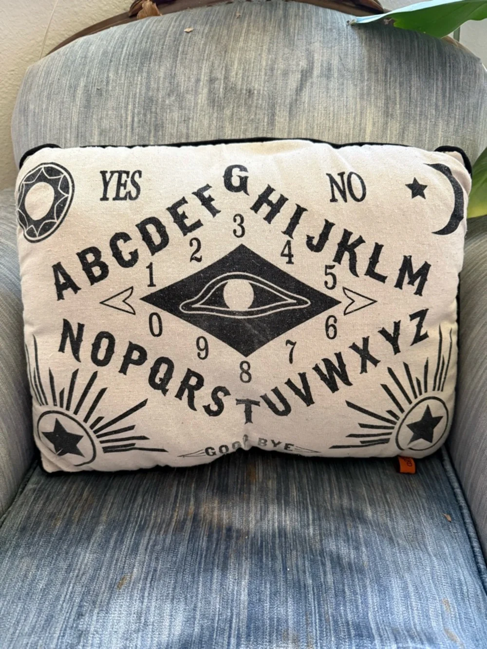 Halloween Cat & Ouija Decorative Throw Pillow Duo Witch’s Estate Sale 15yr old